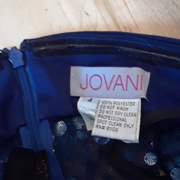 Jovani Navy Blue Gemstone Cocktail Dress - Picture 5 of 5